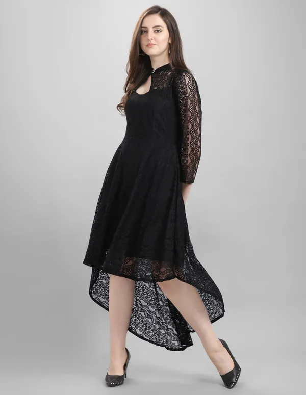 Black_Heavy_Coding_Net_With_Inner_Premium_High_Low_Dress_For_Women