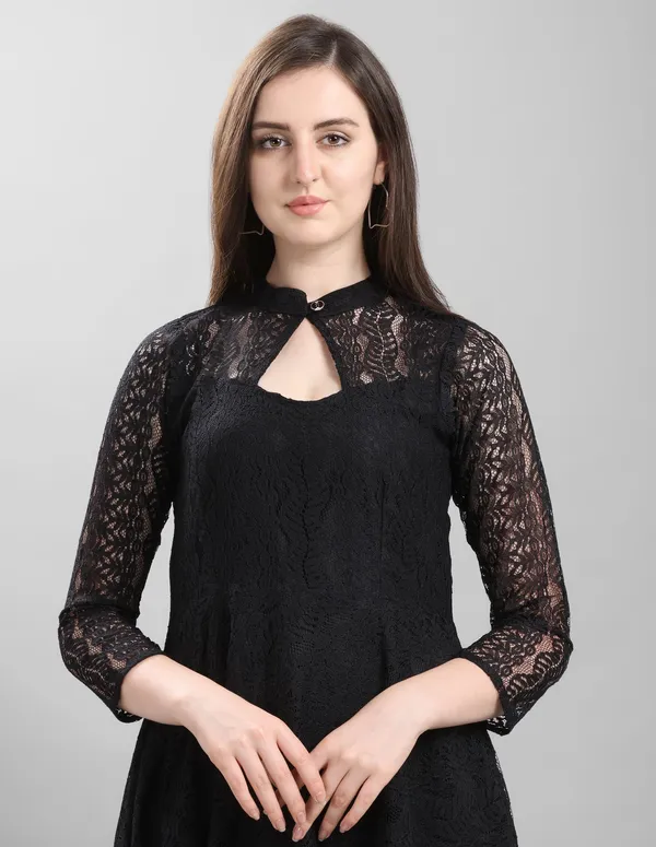 Black_Heavy_Coding_Net_With_Inner_Premium_High_Low_Dress_For_Women