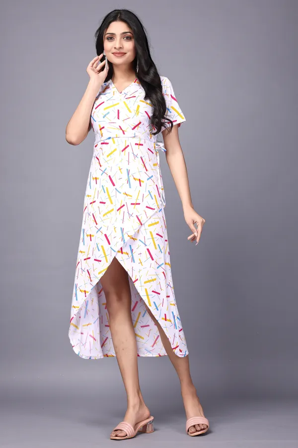 White_Primiuam_Western_Wear_Solid_Bodycon_Dress