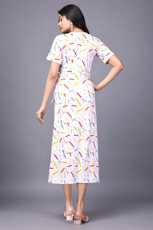 White_Primiuam_Western_Wear_Solid_Bodycon_Dress