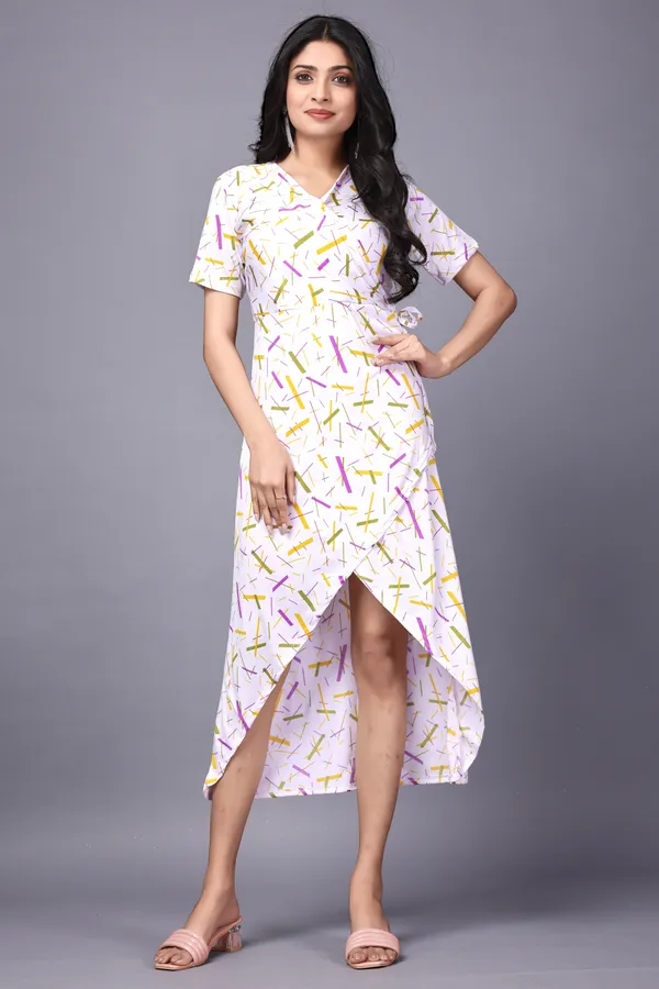 White_Primiuam_Western_Wear_Solid_Bodycon_Dress