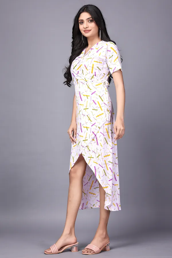 White_Primiuam_Western_Wear_Solid_Bodycon_Dress