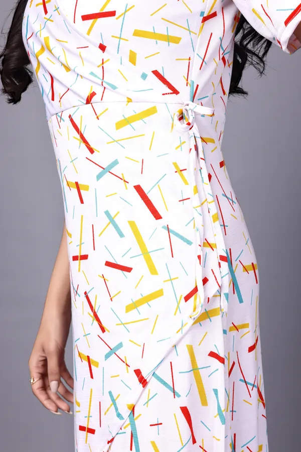 White_Primiuam_Western_Wear_Solid_Bodycon_Dress