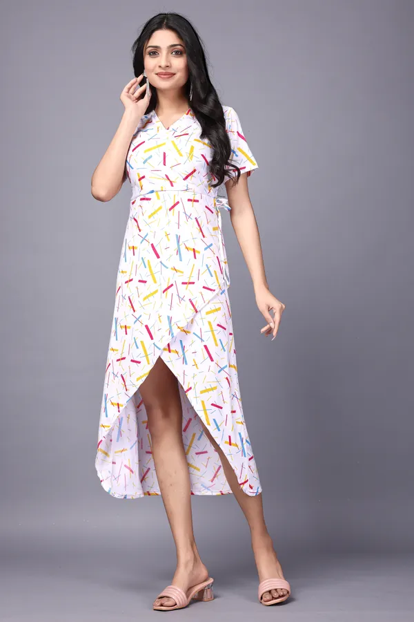 White_Primiuam_Western_Wear_Solid_Bodycon_Dress