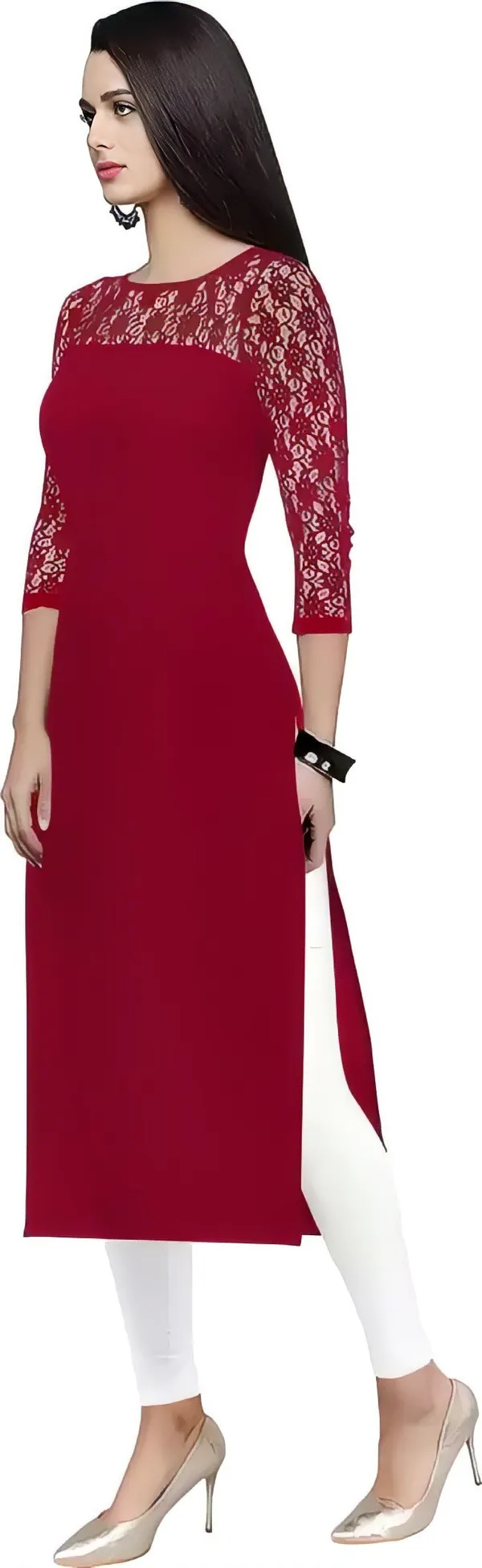 Women_Black_&_Maroon_Premium_Crepe_Solid_Straight_A-Line_Combo_Kurtis