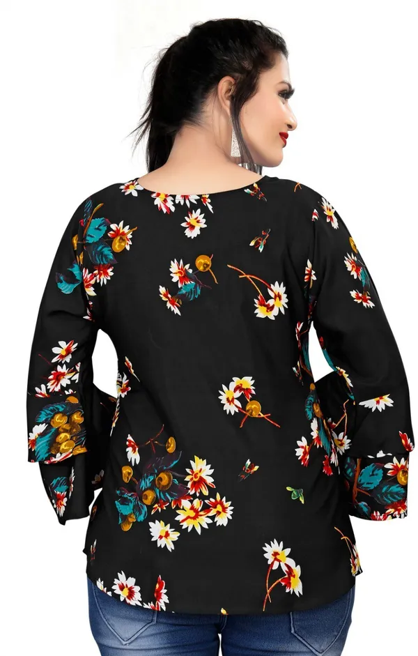 Black_Crepe_Printed_Top_For_Women