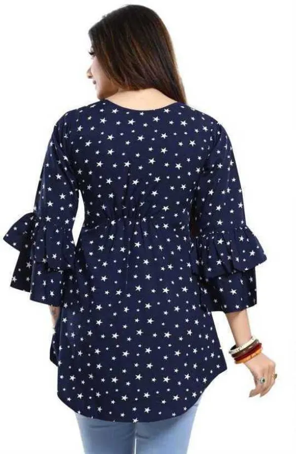 Blue_Crepe_Star_Printed_Keyhole_Neck_Tunic_Tops