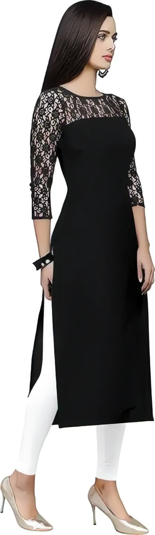 Women_Red_&_Black_Premium_Crepe_Solid_Straight_A-Line_Combo_Kurtis