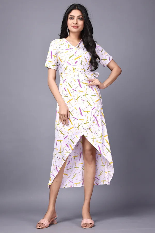 White_Primiuam_Western_Wear_Solid_Bodycon_Dress