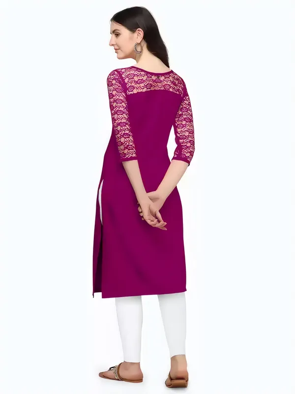 Purple_Crepe_Solid_Kurta_For_Women
