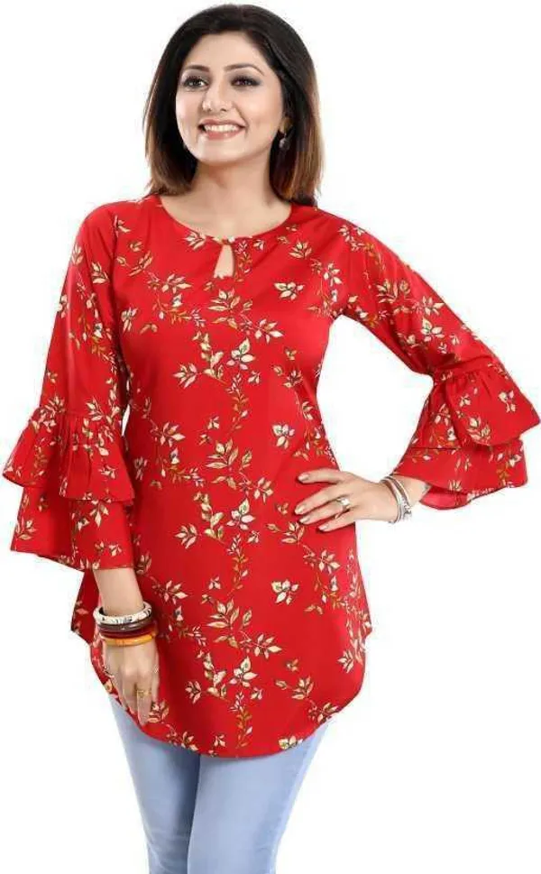 Red_Crepe_Floral_Printed_Keyhole_Neck_Tunic_Tops