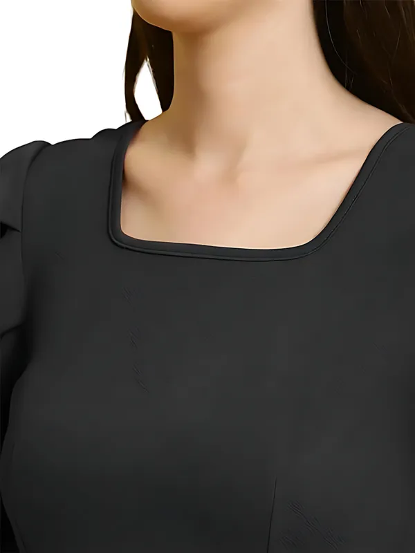 Women_Black_Polyester_Party_Wear_Solid_Puff_Sleeve_Western_Tops