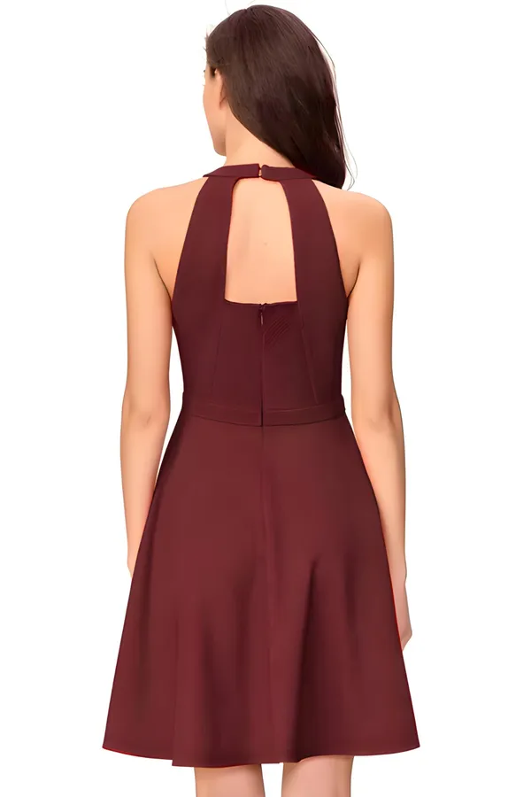 Maroon_Women_Polyester_Fit_&_Flare_Solid_A_Line_Wrap_Dress