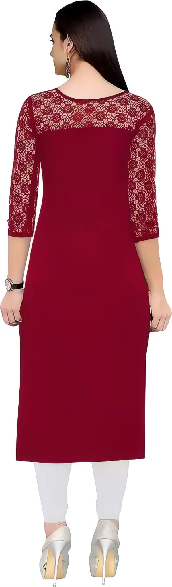 Women_Yellow_&_Maroon_Premium_Crepe_Solid_Straight_A-Line_Combo_Kurtis