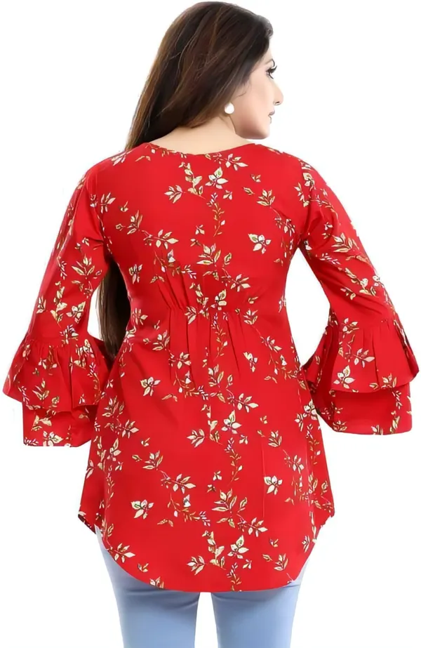 Red_&_Light_Blue_Crepe_Floral_&_Star_Printed_Stylish_Combo_Tunic_Tops