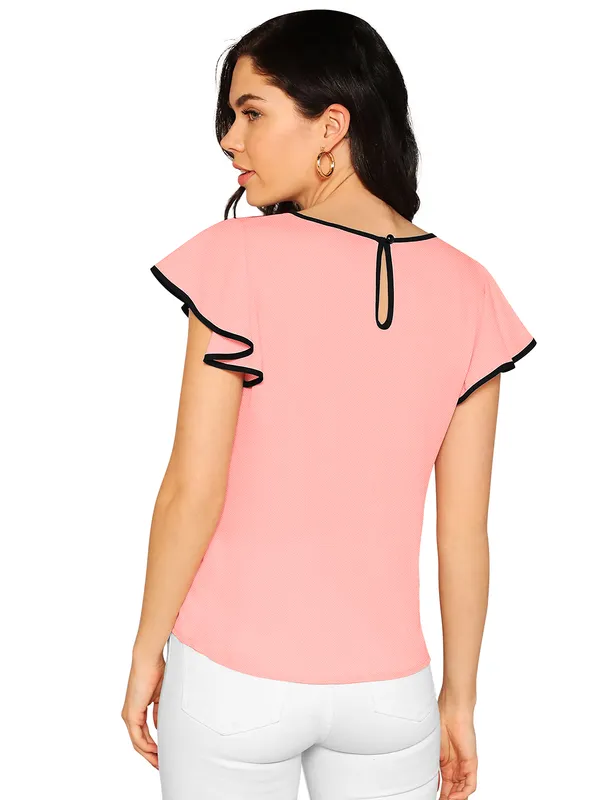 Peach_Womens_casual_top_for_causal_wear