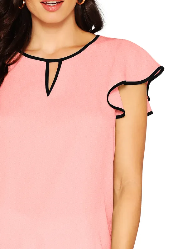 Peach_Womens_casual_top_for_causal_wear