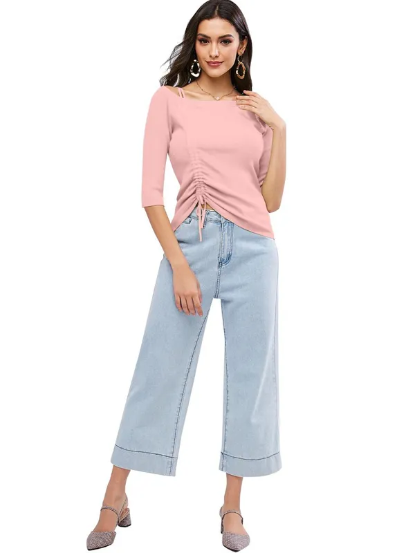 Peach_Womens_casual_top_for_causal_wear