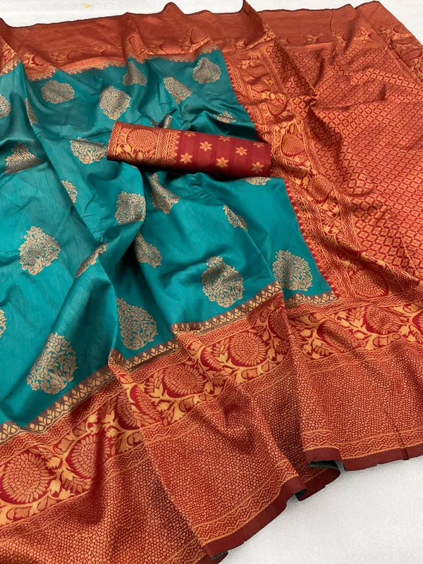 Woven_Kanjivaram_,_Banarasi_Jacquard_Saree