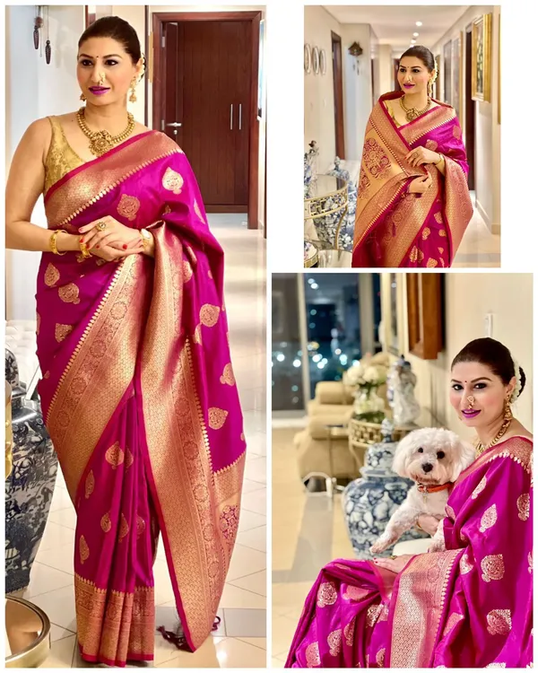 Woven_Kanjivaram_,_Banarasi_Jacquard_Saree