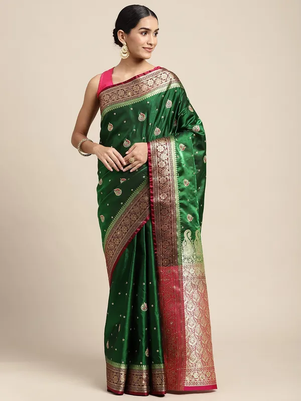 Woven_Kanjivaram_,_Banarasi_Jacquard_Saree