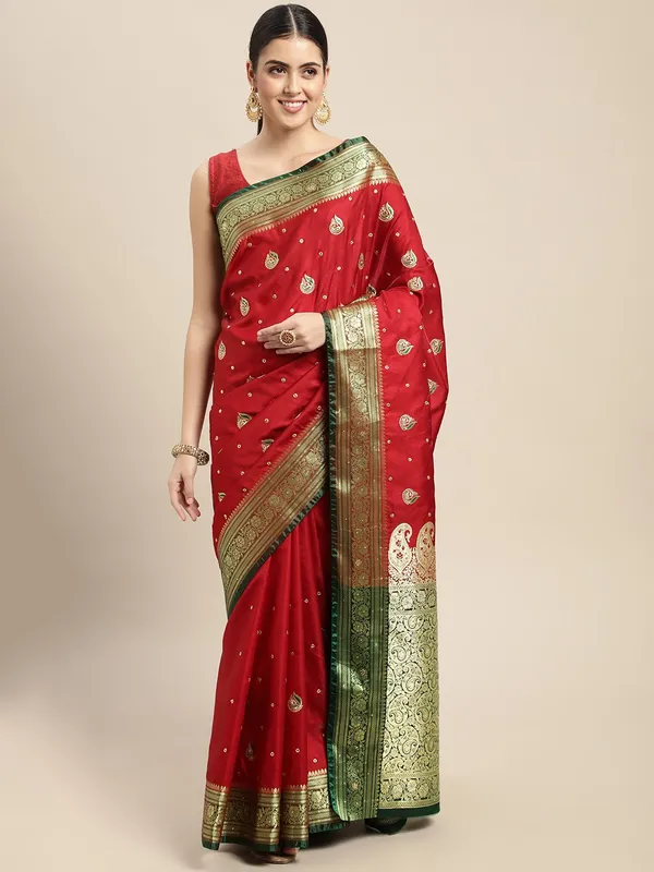 Woven_Kanjivaram_,_Banarasi_Jacquard_Saree