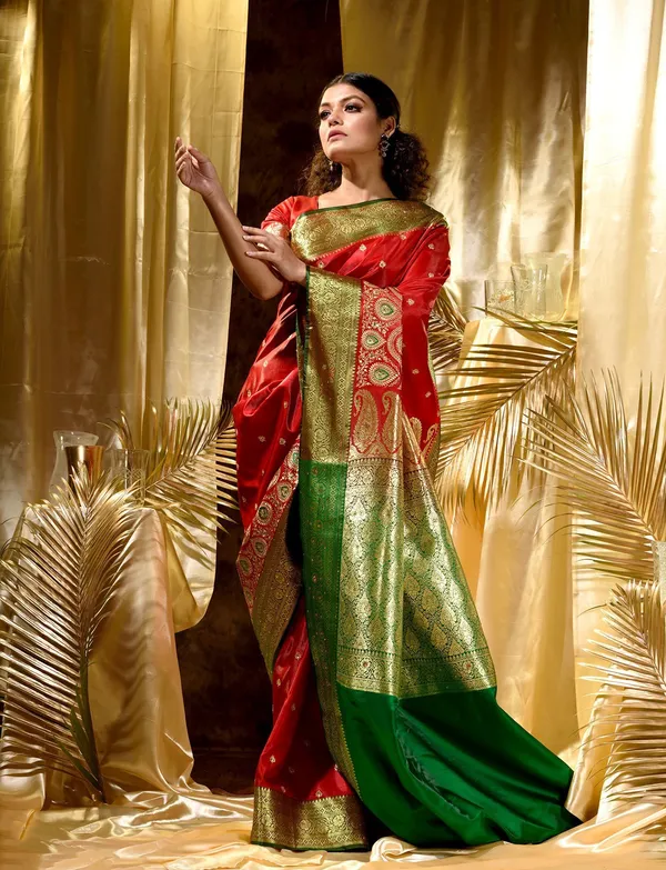 Woven_Kanjivaram_,_Banarasi_Jacquard_Saree