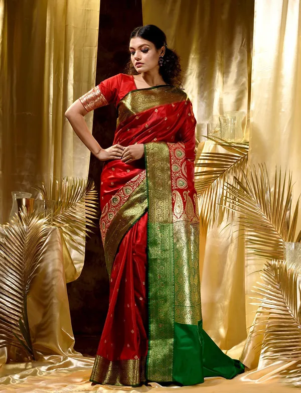 Woven_Kanjivaram_,_Banarasi_Jacquard_Saree