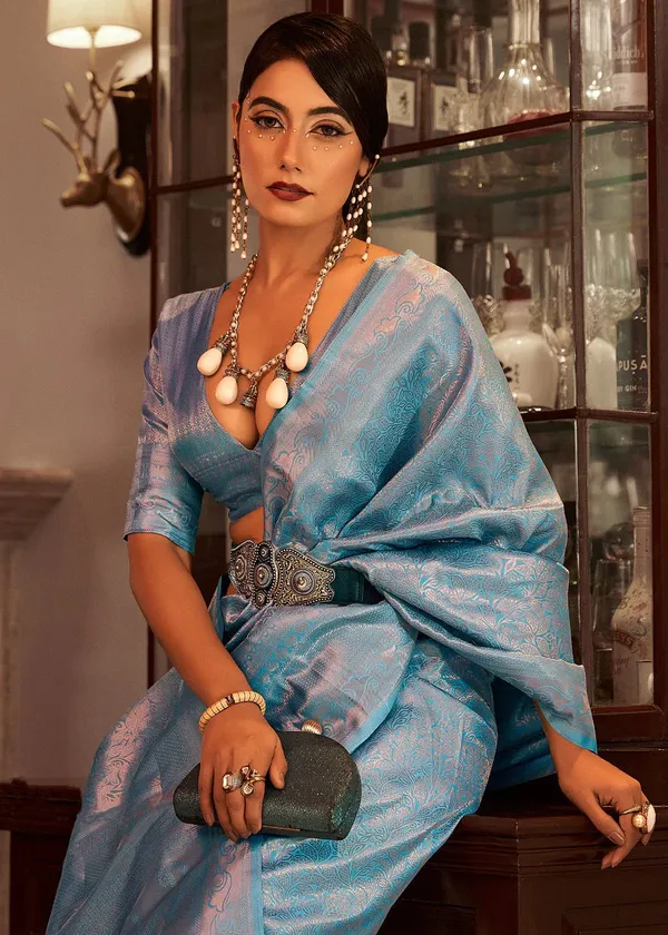 Woven_Kanjivaram_,_Banarasi_Jacquard_Saree