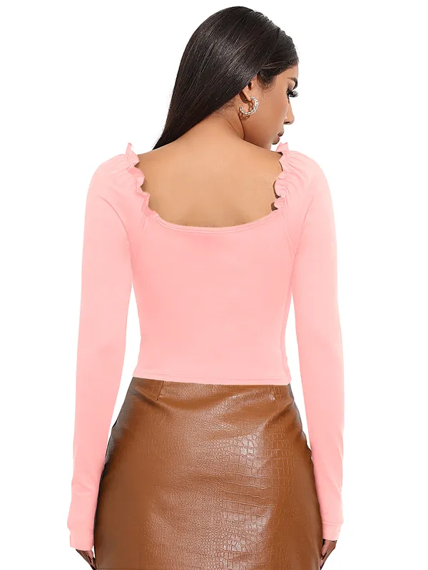 Peach_Womens_casual_top_for_causal_wear