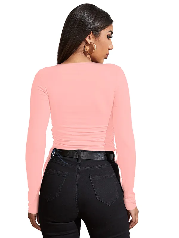 Peach_Womens_casual_top_for_causal_wear