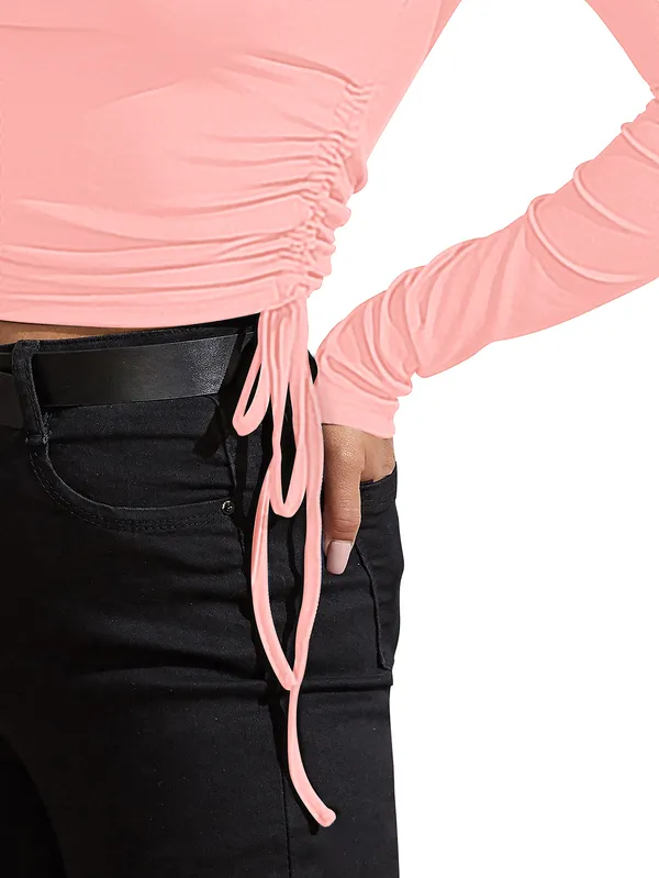 Peach_Womens_casual_top_for_causal_wear