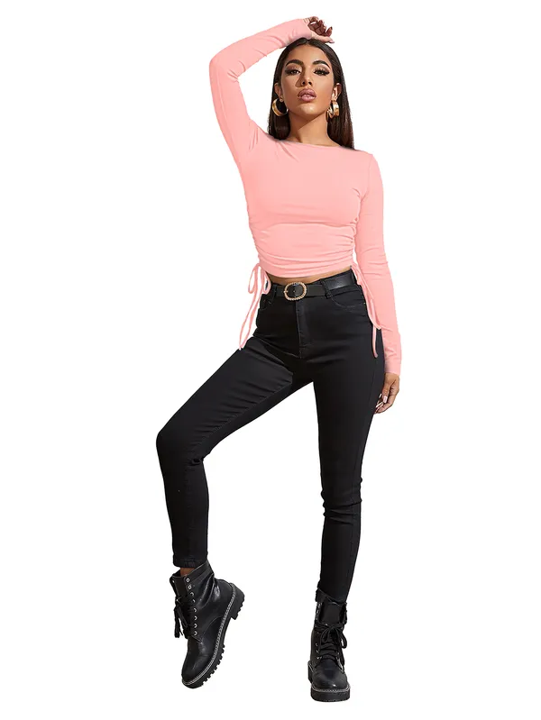 Peach_Womens_casual_top_for_causal_wear