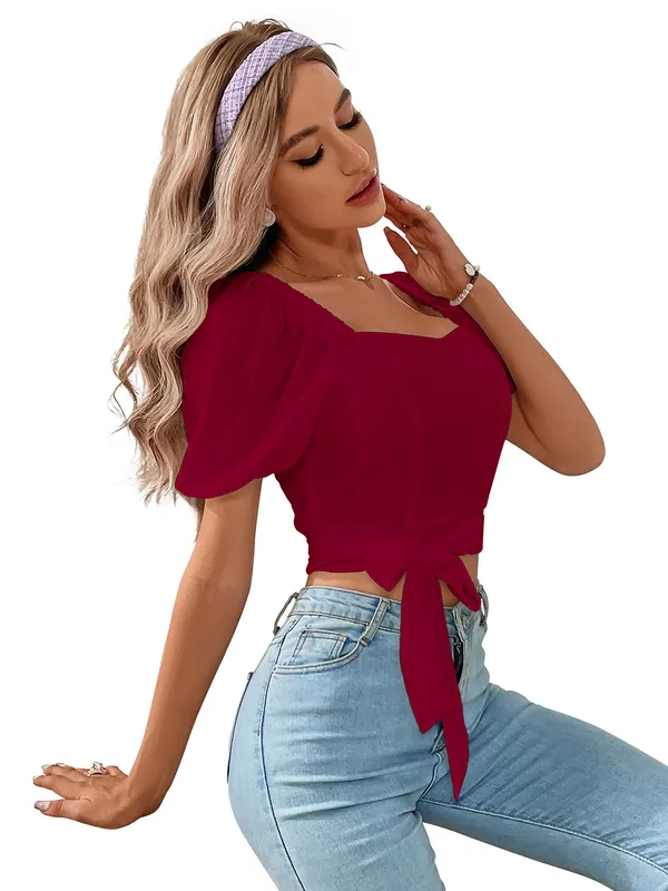 Marron_Womens_casual_top_for_causal_wear