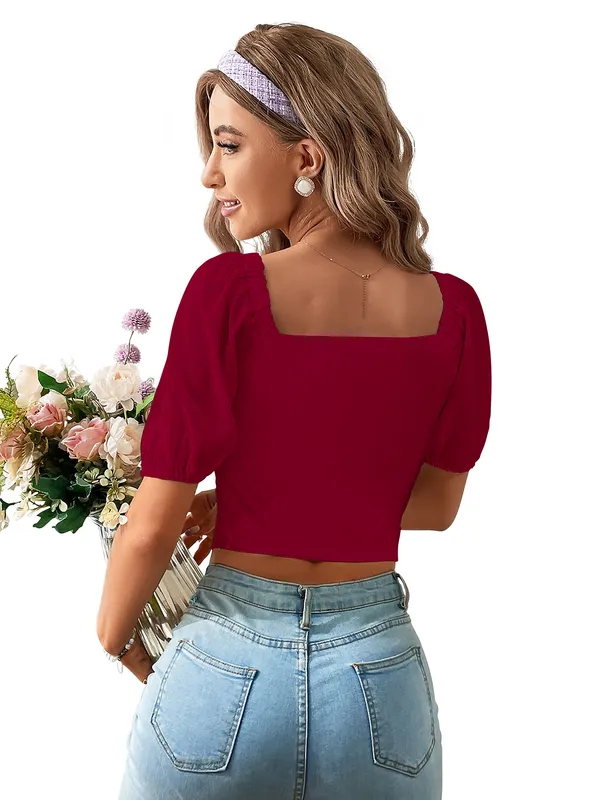 Marron_Womens_casual_top_for_causal_wear