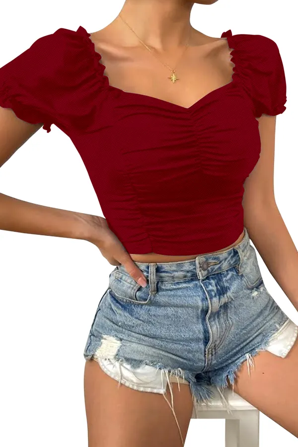 Maroon_Womens_casual_top_for_causal_wear