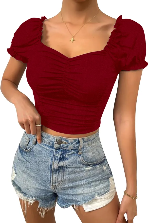 Maroon_Womens_casual_top_for_causal_wear