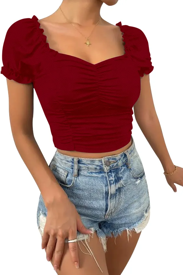 Maroon_Womens_casual_top_for_causal_wear