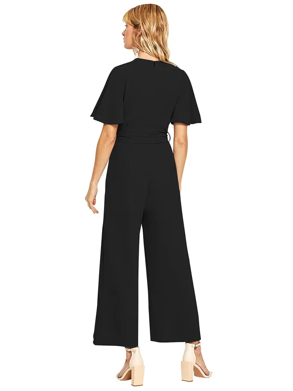 Black_Stylish_and_____Trendy_Women's_Jumpsuit_in_Poly__Cotton_Blend_Cape_Sleeve