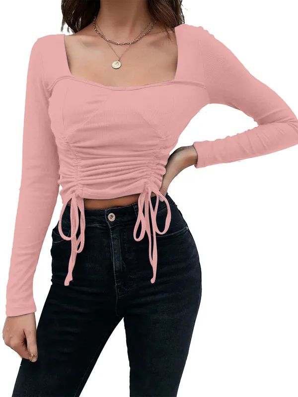 Peach_Womens_casual_top_for_causal_wear