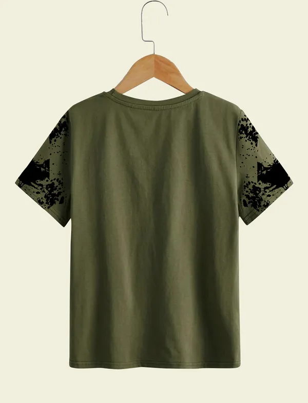 Olive_&_Black_Pure_Cotton_Regular_Fit_Printed_T-Shirt_For_Boys