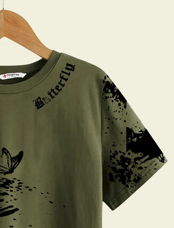 Olive_&_Black_Pure_Cotton_Regular_Fit_Printed_T-Shirt_For_Boys