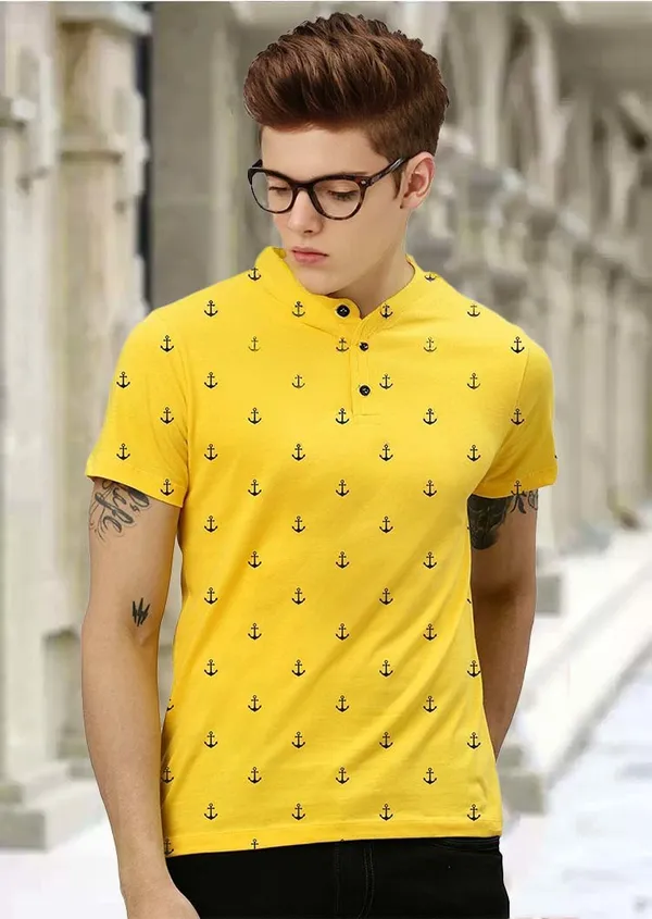 Yellow_Pure_Cotton_Regular_Fit_Printed_T-Shirt_For_Boys