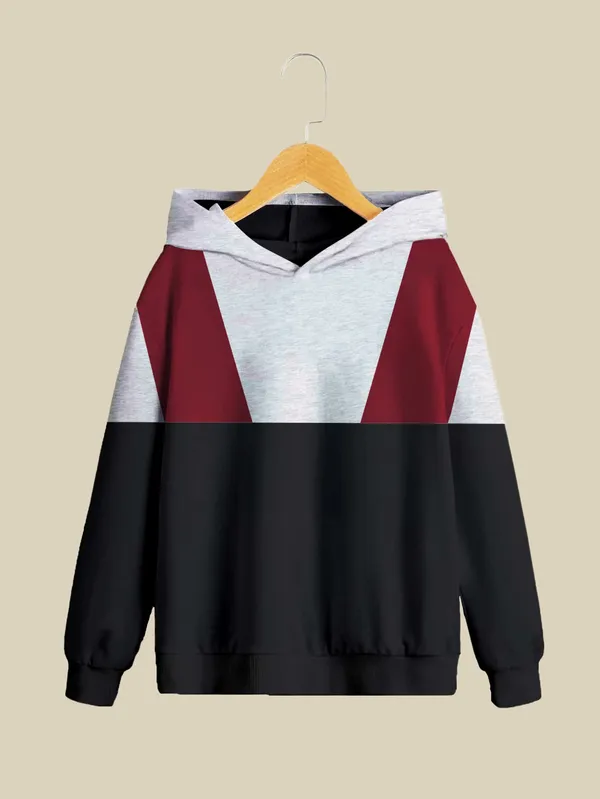 Grey_&_Black_&_Maroon_Pure_Cotton_Regular_Fit_Colorblock_T-Shirt_For_Boys