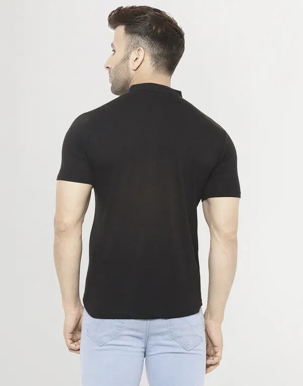 Black_Pure_Cotton_Solid_T-shirt_for_Men