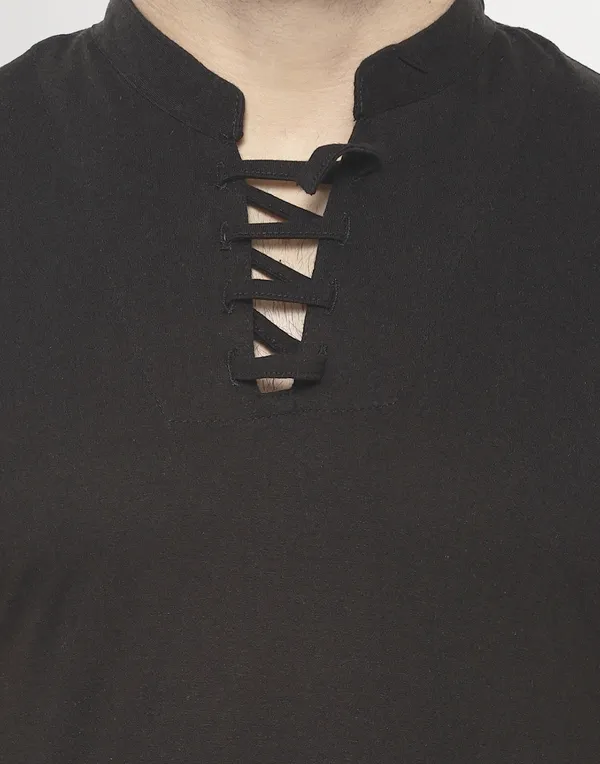 Black_Pure_Cotton_Solid_T-shirt_for_Men