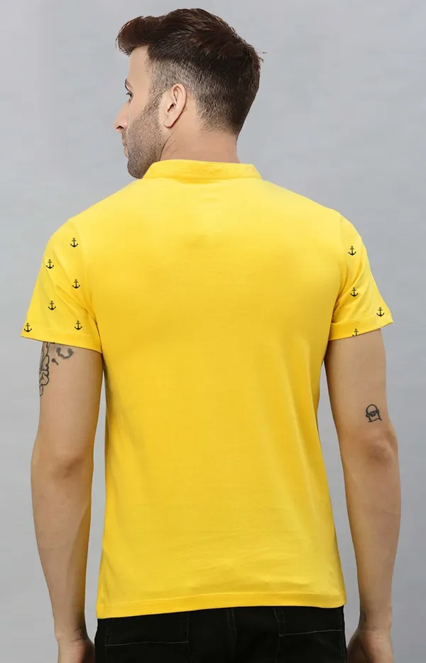 Yellow_Pure_Cotton_Printed_T-shirt_for_Men