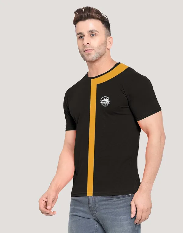 Black_Pure_Cotton_Colorblock_T-shirt_for_Men