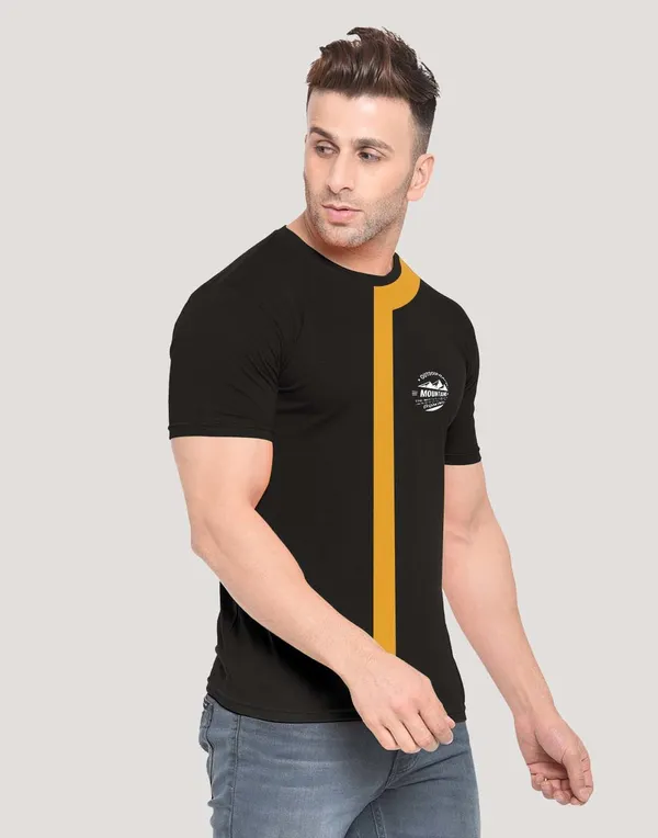 Black_Pure_Cotton_Colorblock_T-shirt_for_Men