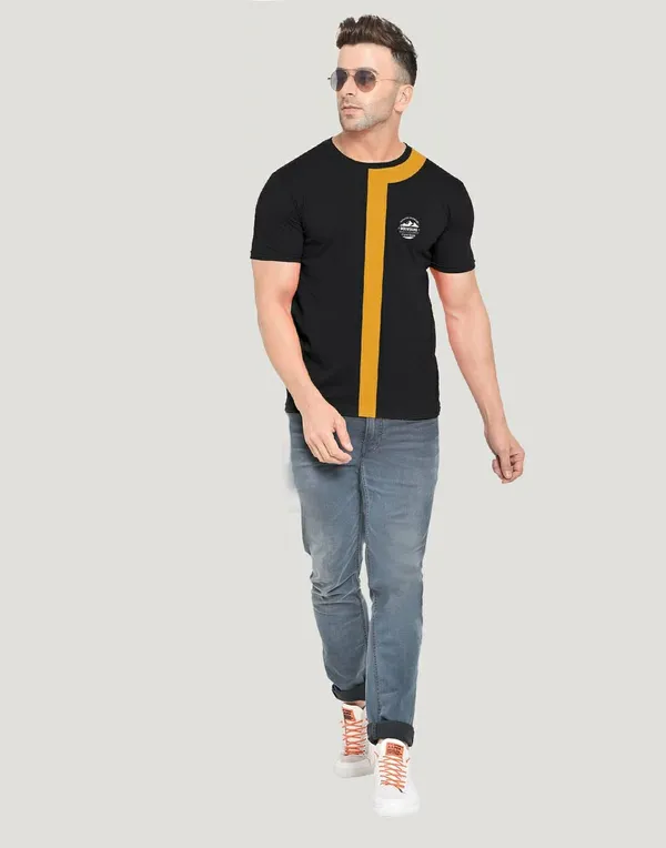 Black_Pure_Cotton_Colorblock_T-shirt_for_Men